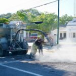 Santa Cruz Huatulco: Trabajo de bacheo